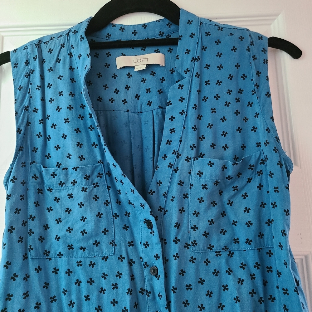 Loft Teal Shirt Dress - XS